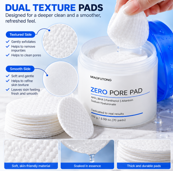Zero Pore Exfoliating Toner Pads – 70 Pack