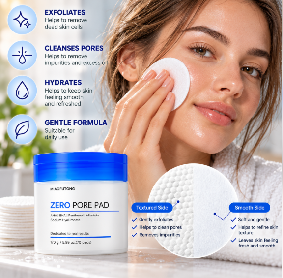 Zero Pore Exfoliating Toner Pads – 70 Pack